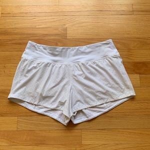 Size 8 white lululemon shorts